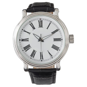 Roman Black Wrist Watch