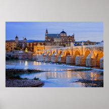Roman Bridge and Mezquita Cathedral in Cordoba
