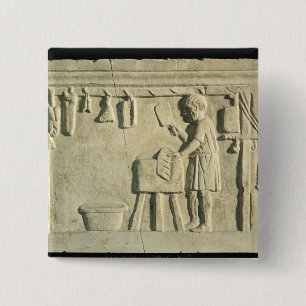 Roman Butcher's, relief Pinback Button
