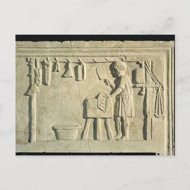 Roman Butcher's, relief Postcard (Front)