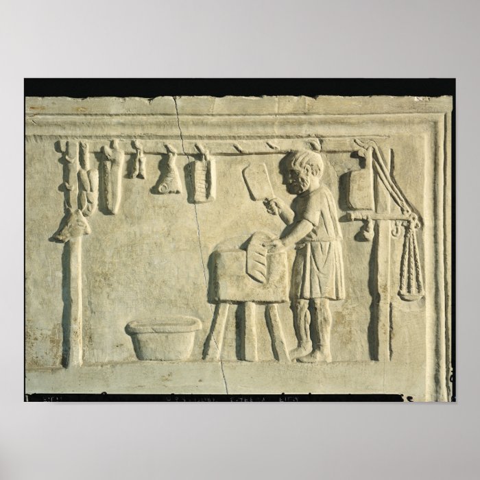 Roman Butcher's, relief Print
