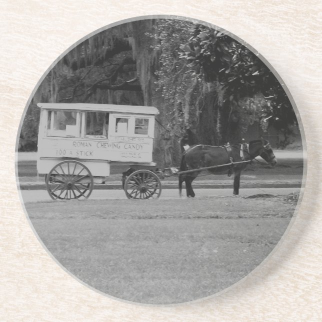 Roman Candy Cart Drink Coaster (Front)