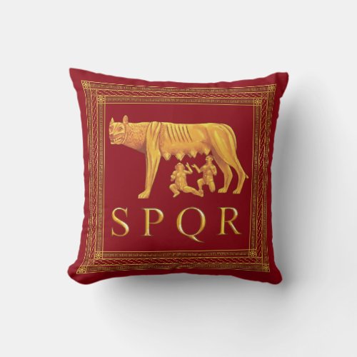 Roman Capitoline Wolf Throw Pillow