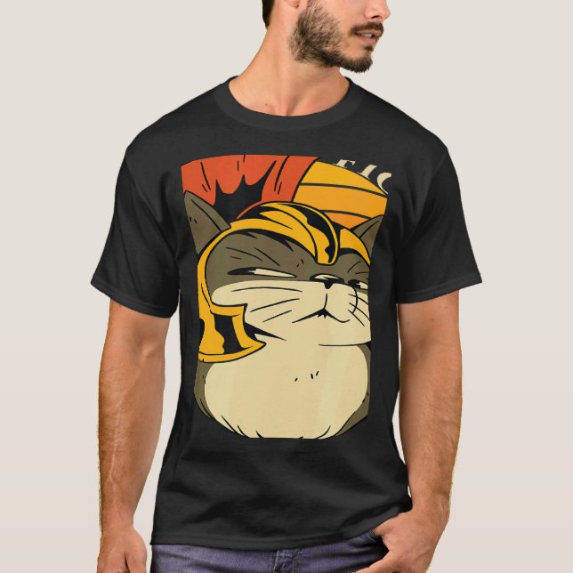 Roman Cat Soldier Helmet Costume A Galea Kitten Te T-Shirt (Front)