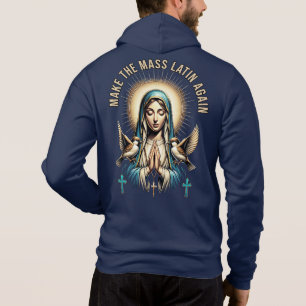 Roman Catholic Blessed Virgin Mary Latin Mass Hoodie