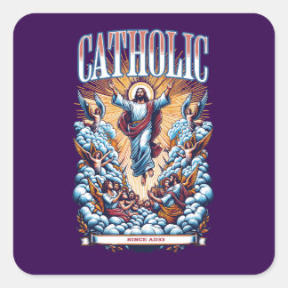 Roman Catholic Church Since AD33 Jesus Christ Square Sticker