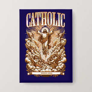 Roman Catholic Church Since AD33 Traditional Button