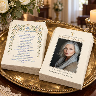 Roman Catholic Funeral Marian Memorare Prayer