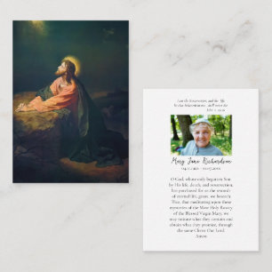 Roman Catholic Funeral / Memorial Prayer Card