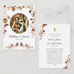 Roman Catholic Joseph and Mary Wedding Prayer Card