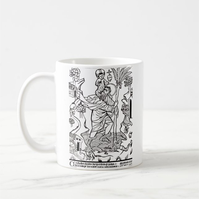 Roman Catholic Saint Christopher  Coffee Mug (Left)