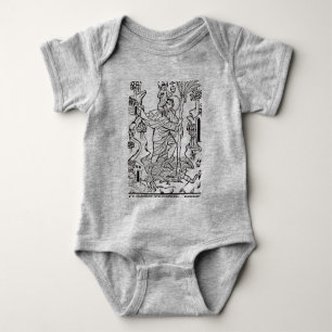 Roman Catholic Saint Christopher Devotional Art Baby Bodysuit