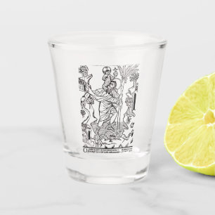 Roman Catholic Saint Christopher Devotional Art Shot Glass