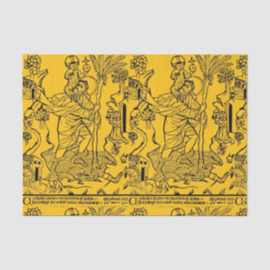 Roman Catholic Saint Christopher Devotional Art Tissue Paper