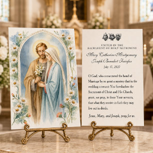 Roman Catholic Wedding Betrothal Mary Joseph Note Card