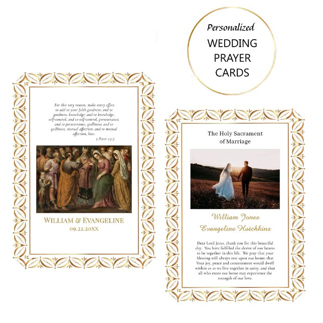 Roman Catholic Wedding Photo Prayer Card (Creator Uploaded)