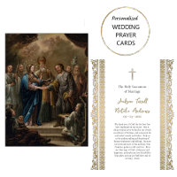 Roman Catholic Wedding Prayer Card