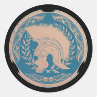 Roman Centurion Helmet Classic Round Sticker