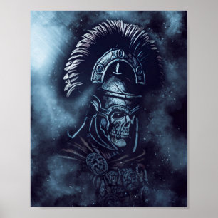 ✪ Roman Centurion Skull Medieval Fantasy art ✪ Poster