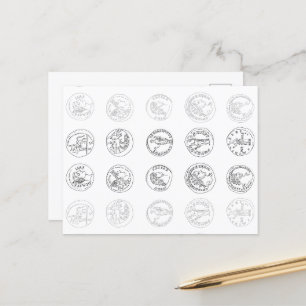 Roman Coins Holiday Postcard