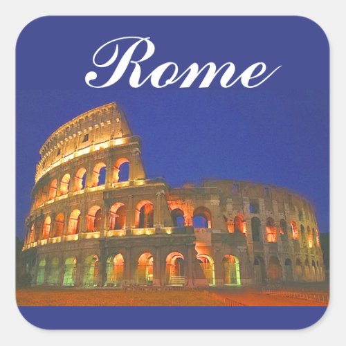 Roman Coliseum Square Sticker
