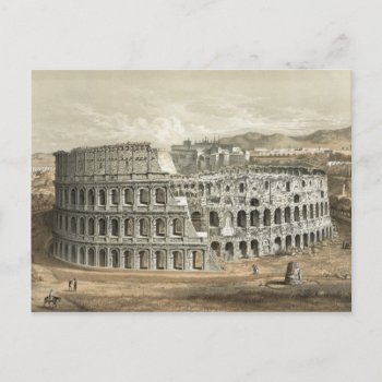 Roman Coliseum Vintage Art Postcard by vintageworks at Zazzle