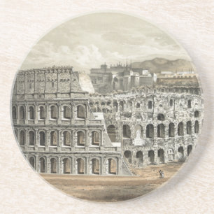 Roman Coliseum Vintage Art Sandstone Coaster