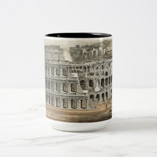 Roman Coliseum Vintage Art Two-Tone Coffee Mug