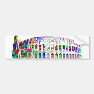 Roman Colosseum colorful architectural products Bumper Sticker