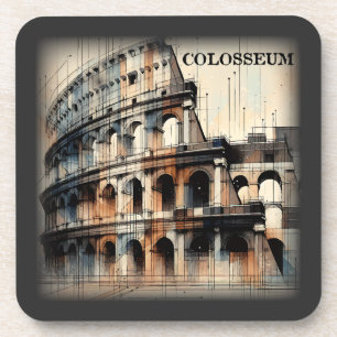 Roman Colosseum Italy Europe Beverage Coaster