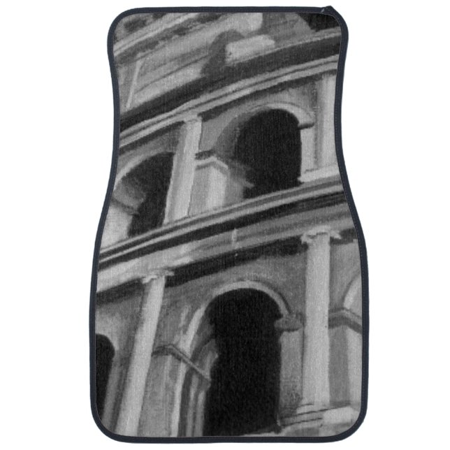 Roman Colosseum with Architectural Drawings Car Floor Mat (Front)