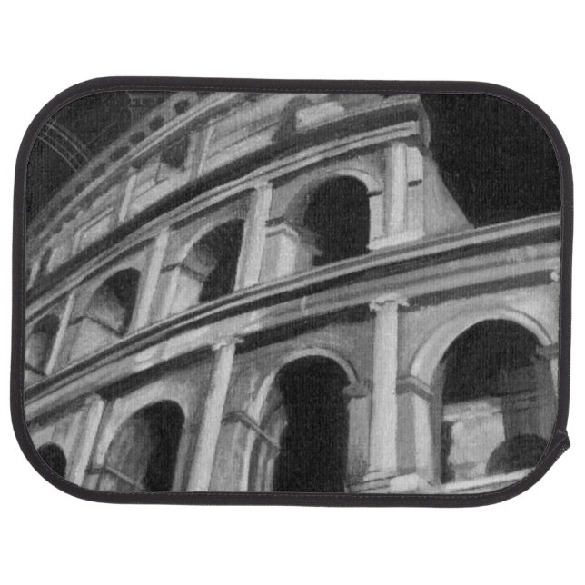 Roman Colosseum with Architectural Drawings Car Mat (Rear)