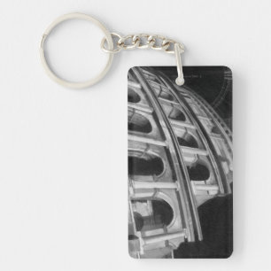 Roman Colosseum with Architectural Drawings Keychain