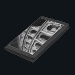 Roman Colosseum with Architectural Drawings Tri-fold Wallet<br><div class="desc">A picture of the Roman Colosseum complete with architectural drawings of the archways. One of the new seven wonders of the world,  the style of the building still influences modern design. A great gift for someone who loves architecture or studying ancient Rome.</div>