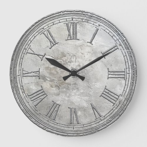 Roman concrete wall clock