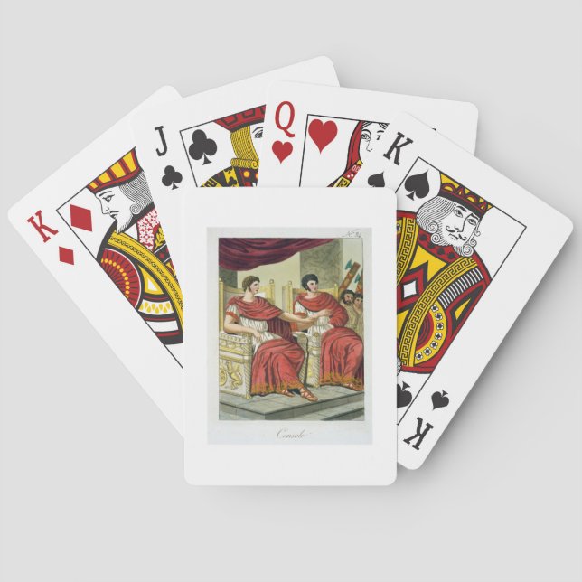 Roman Consuls, from 'L'Antica Roma', 1825 (color Poker Cards (Back)