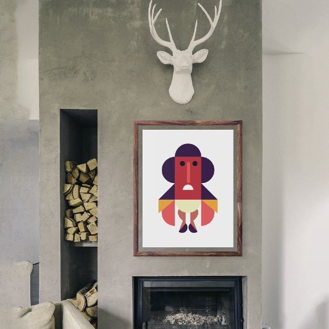 Roman Costume Art Canvas Print (art print hanging modern fireplace)