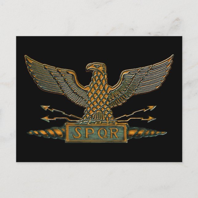 Roman Eagle Copper Finish Postcard (Front)