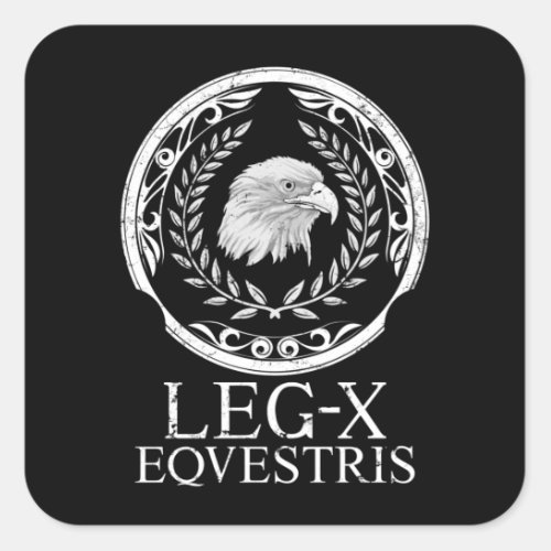 Roman Eagle Legio X Emblem Square Sticker