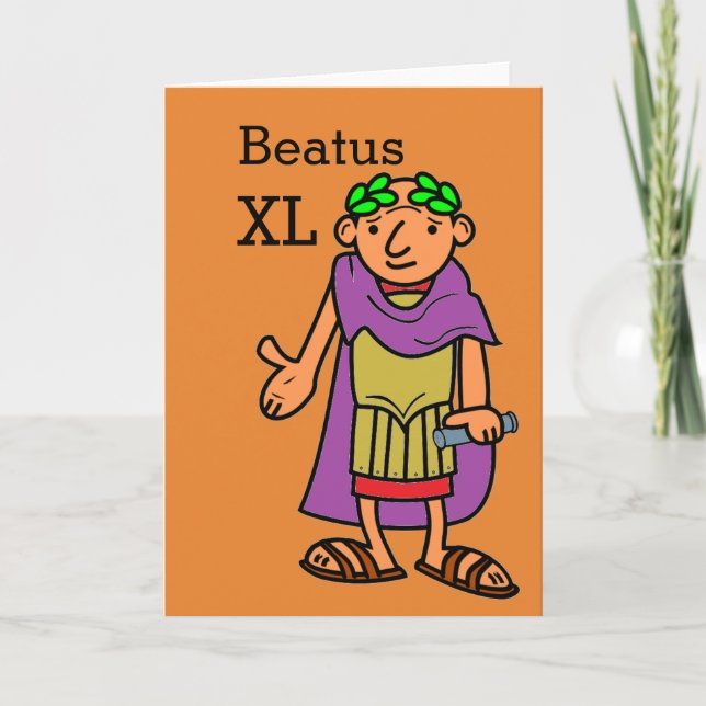 Roman Emperor Happy 40th Birthday Greeting Card (Front)