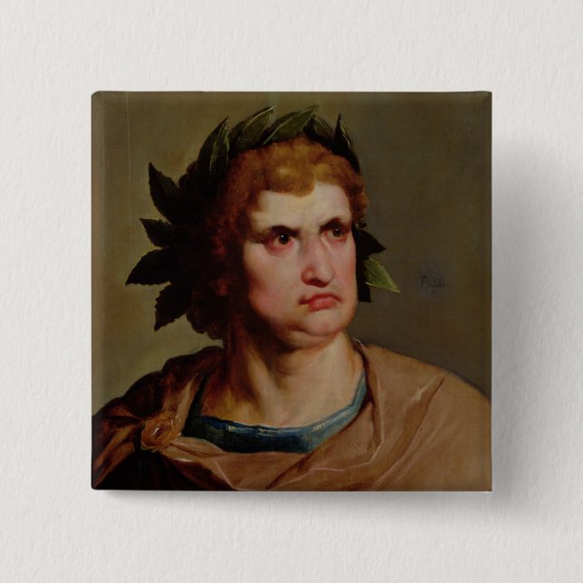 Roman Emperor, possibly Nero  c.1625-30 Pinback Button (Front)