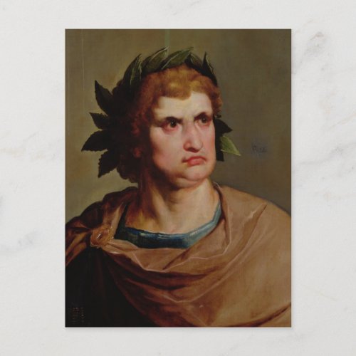 Roman Emperor possibly Nero  c1625_30 Postcard