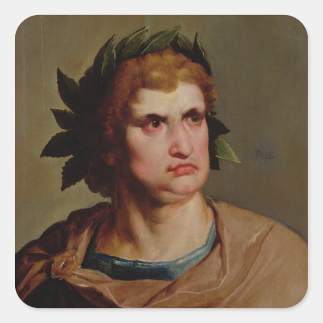Roman Emperor, possibly Nero  c.1625-30 Square Sticker (Front)