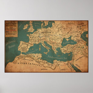 Roman Empire At Its Greatest Extent (Rework) Poster