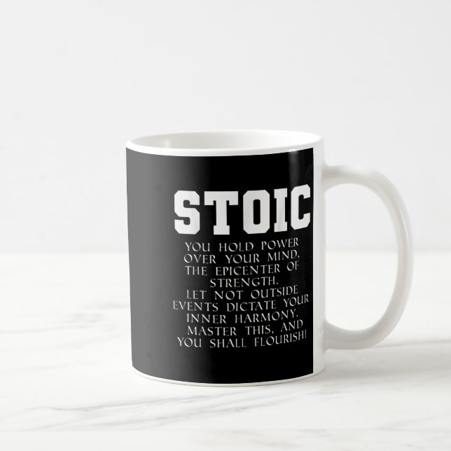 Roman Empire Book Quote Marcus Aurelius Stoic  Coffee Mug (Right)