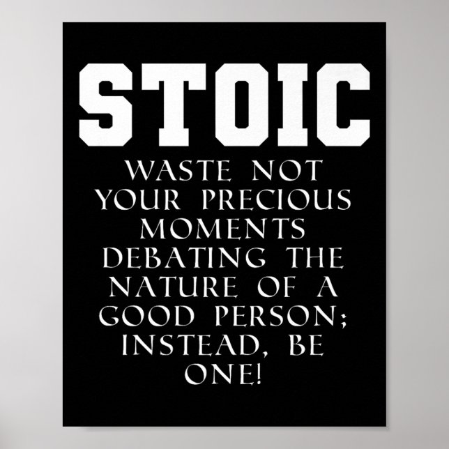 Roman Empire Book Quote Marcus Aurelius Stoic Prem Poster (Front)