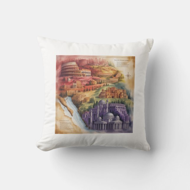 Roman Empire Cushion Western &Eastern Roman Pillow (Front)
