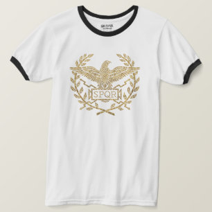 Roman Empire Eagle Mosaic Emblem T-Shirt