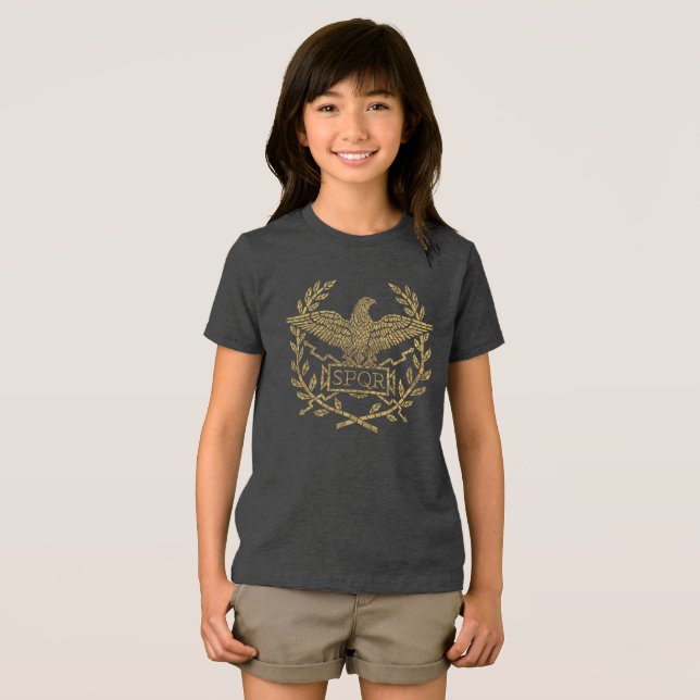 Roman Empire Eagle Mosaic Emblem Tri-Blend Shirt (Front Full)