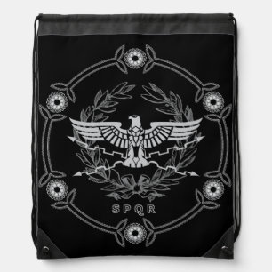 Roman Empire Emblem Drawstring Bag